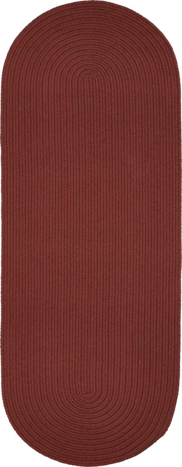 rhody solid poly s033 terra cotta rug