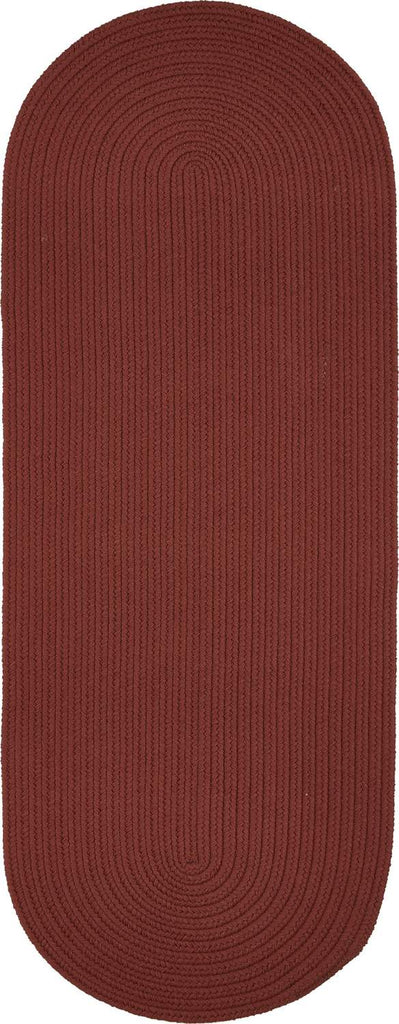 rhody solid poly s033 terra cotta rug