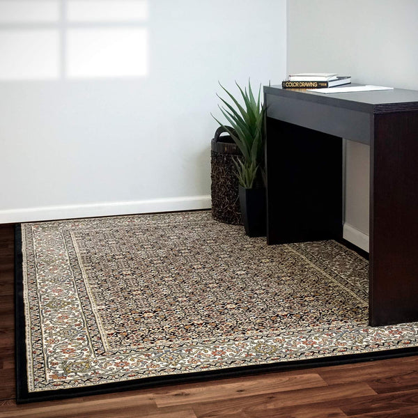 dynamic rugs ancient garden 57011 3263 black rug