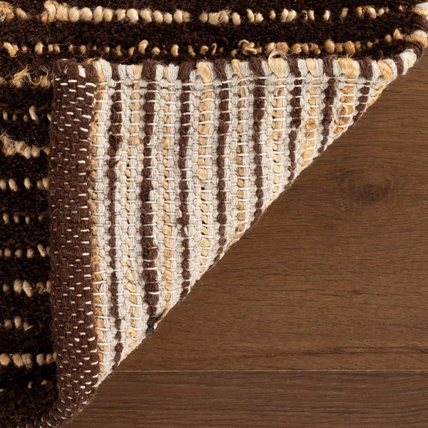 dash albert vicart da2559 brown woven flatwoven wool rug