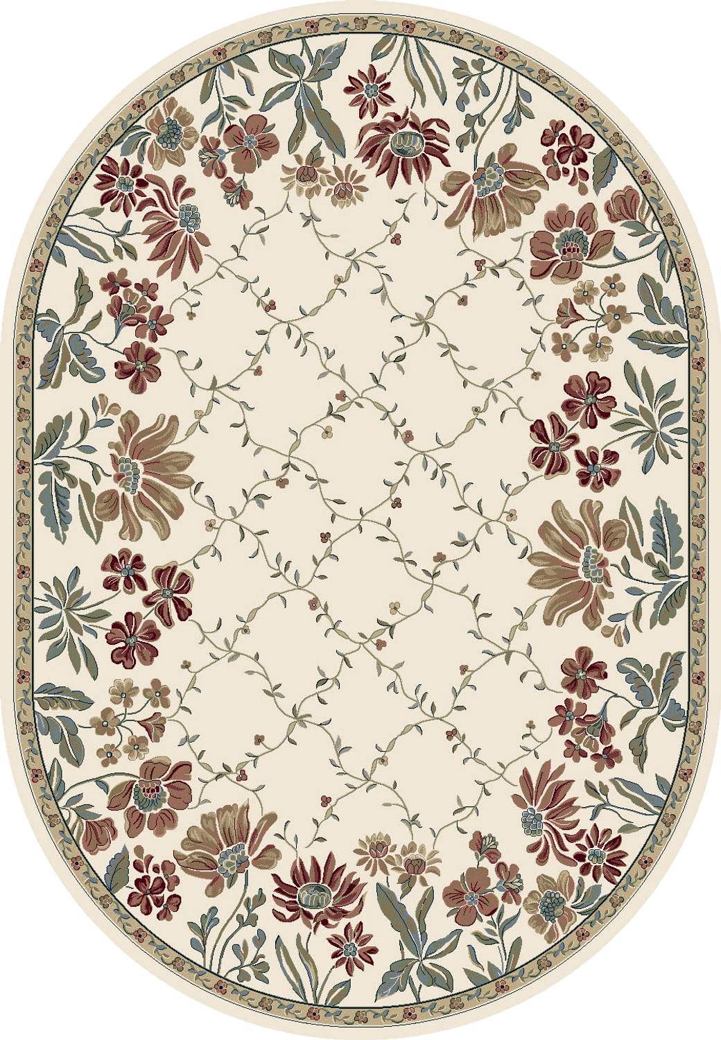 dynamic rugs ancient garden 57084 6464 ivory rug