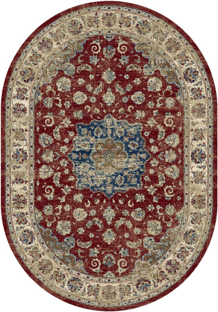 dynamic ancient garden 57559 1464 red rug