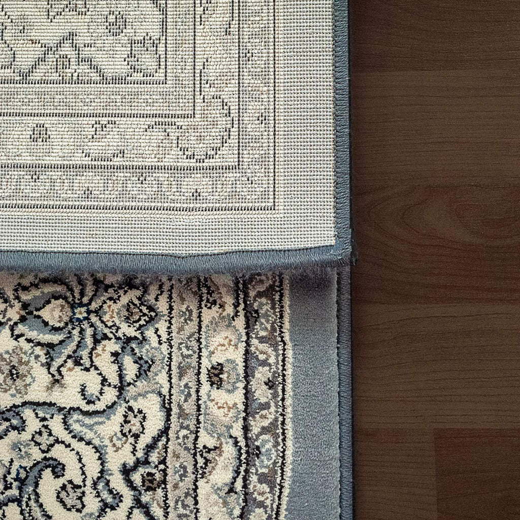 dynamic rugs ancient garden 57119 4646 steel blue rug