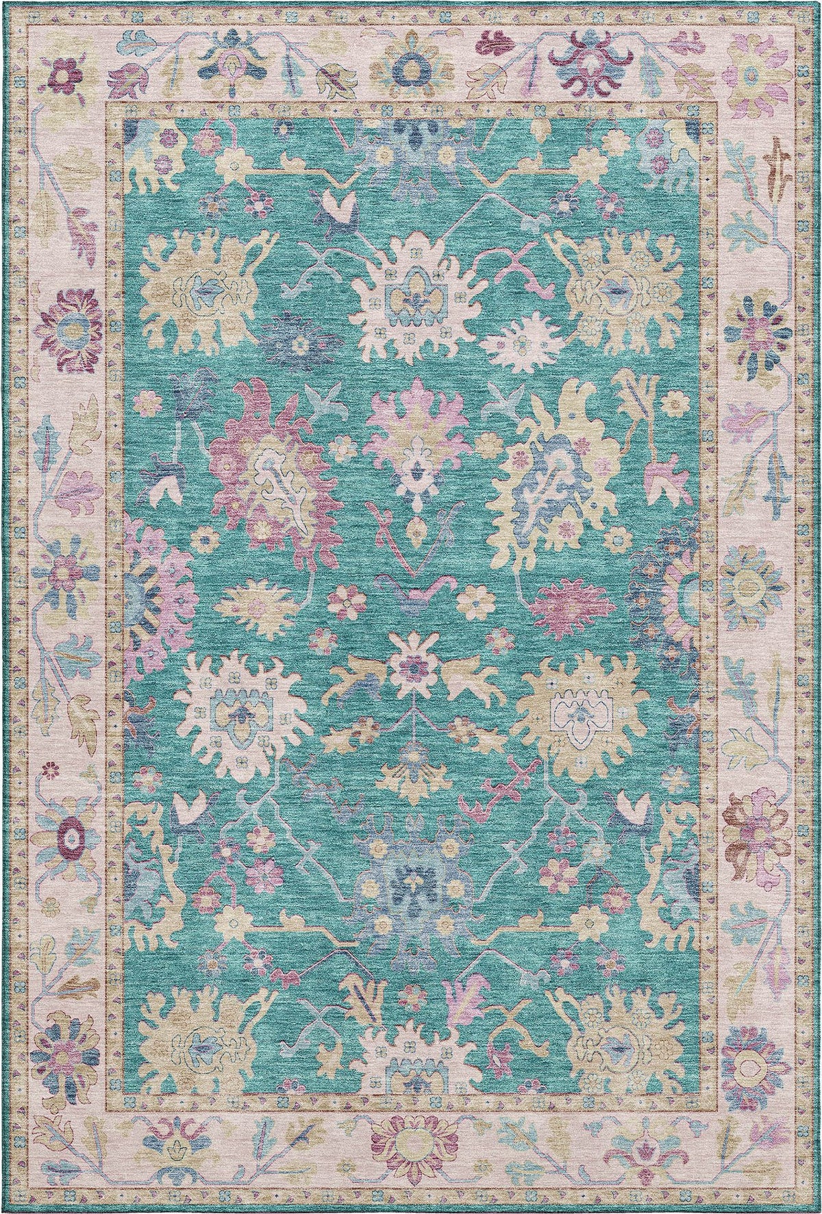 dalyn hatay hy7 teal rug