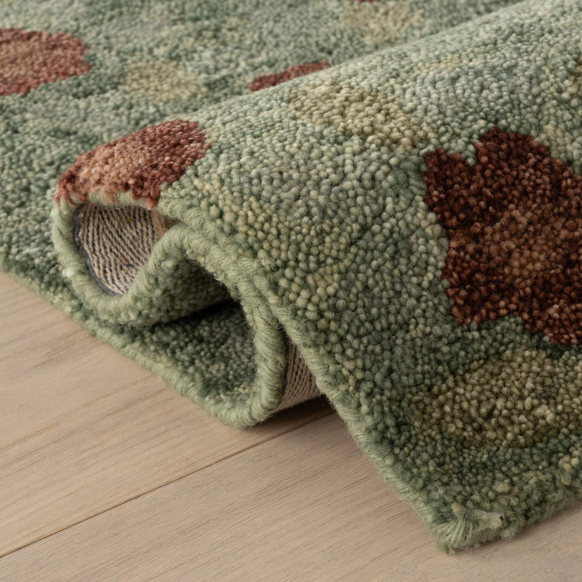 dash albert milord da2569 green hand tufted wool rug