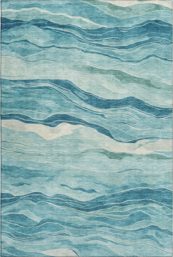 dalyn pacifica pa6 turquoise rug