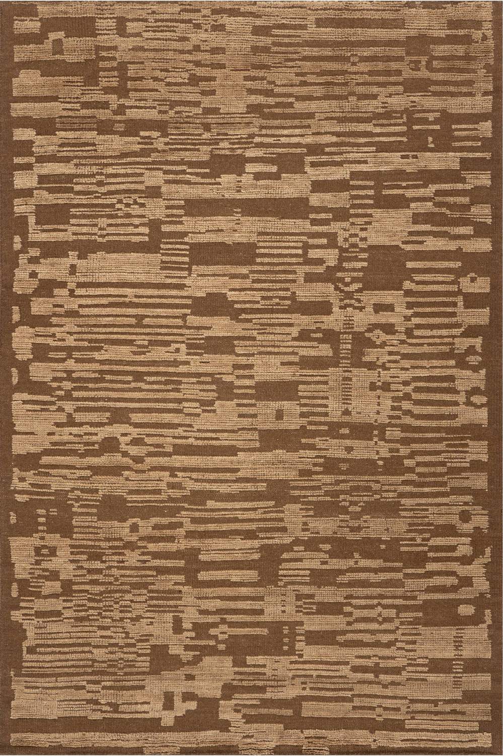 dash albert jex da2553 brown hand knotted wool rug