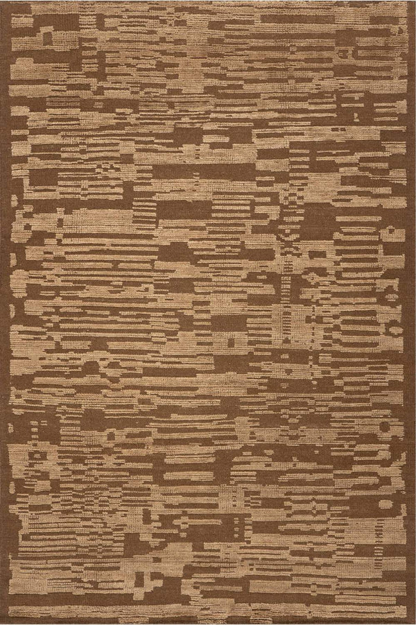 dash albert jex da2553 brown hand knotted wool rug
