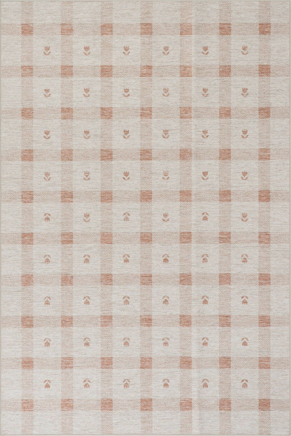 dash albert teahouse da2412 peach machine washable polyester rug