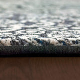 dynamic ancient garden 57162 3696 steel blue rug