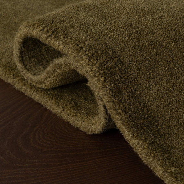 dash albert gania da2533 green loom knotted wool rug