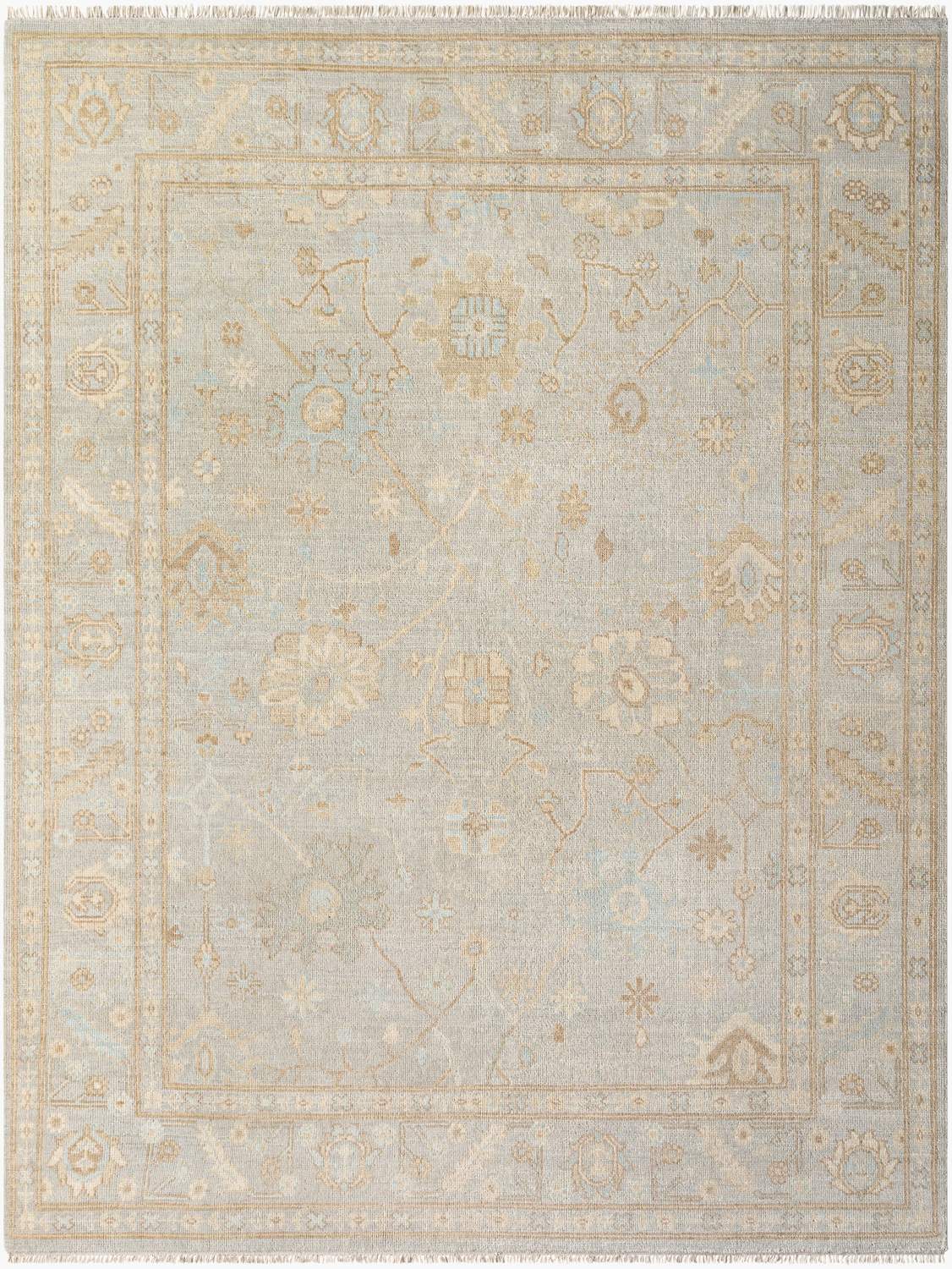 surya ushak usk 2304 pewter rug