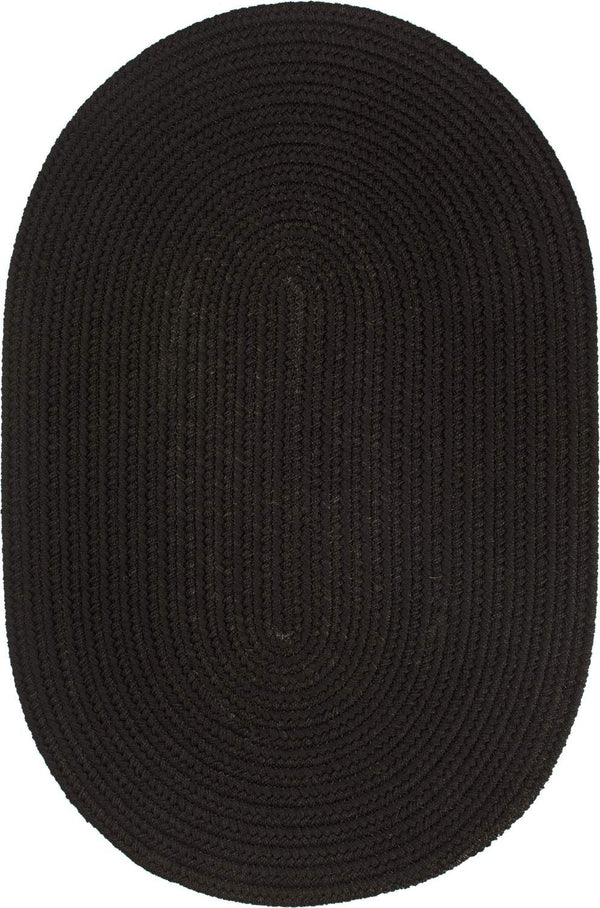 rhody solid poly s016 black rug