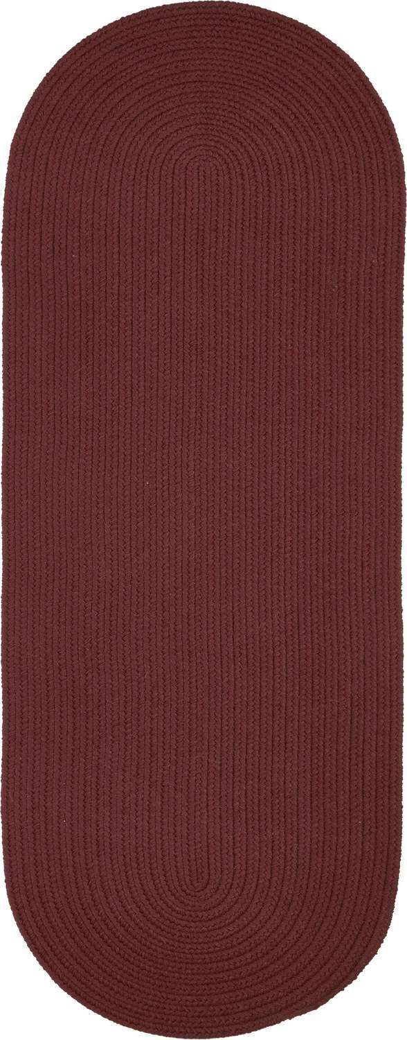 rhody solid poly s022 burgundy rug