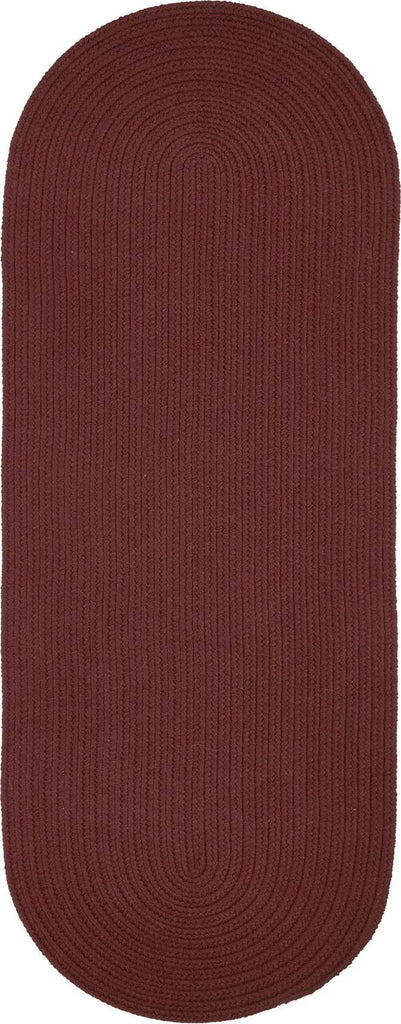 rhody solid poly s022 burgundy rug