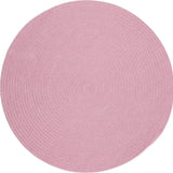 rhody happy braids hb08 solid pink rug