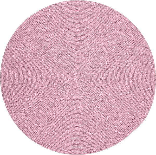 rhody happy braids hb08 solid pink rug