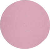 rhody happy braids hb08 solid pink rug