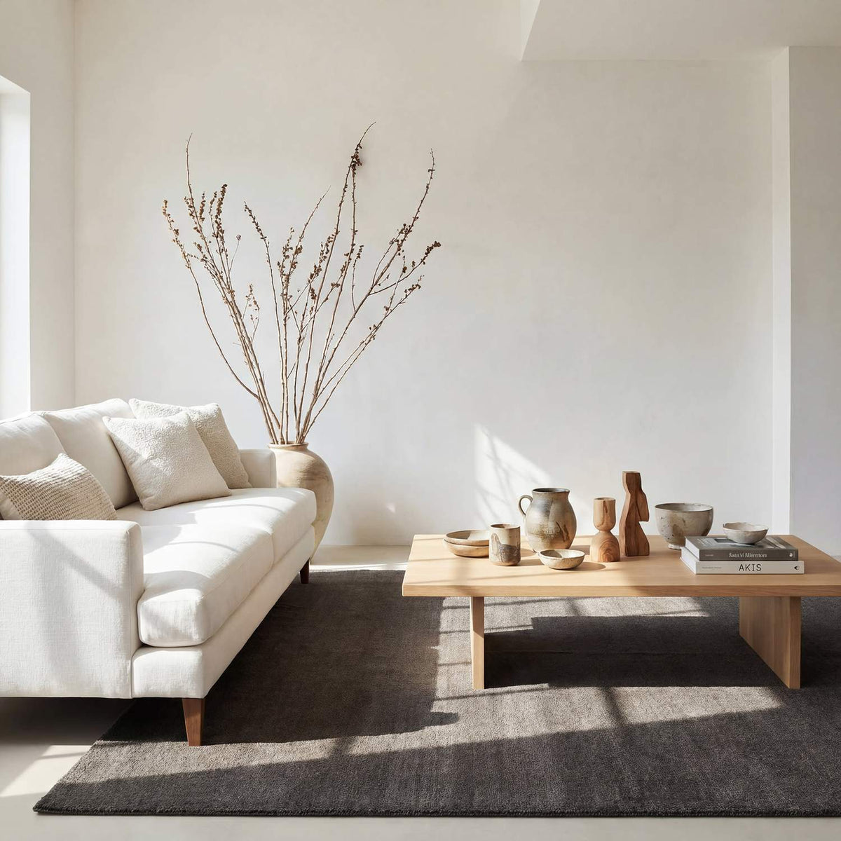 dash albert gania da2532 grey loom knotted wool rug