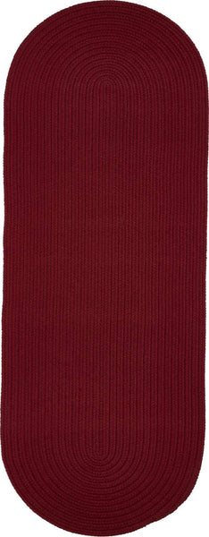 rhody solid poly s005 colonial red rug