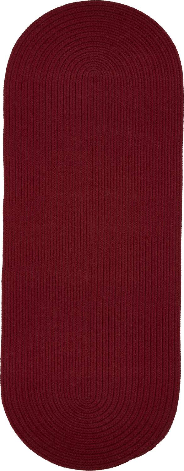 rhody solid poly s005 colonial red rug