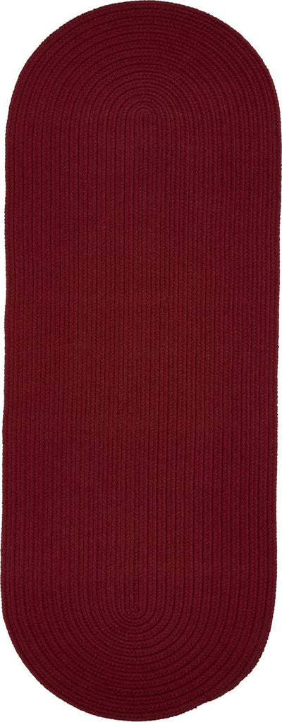 rhody solid poly s005 colonial red rug