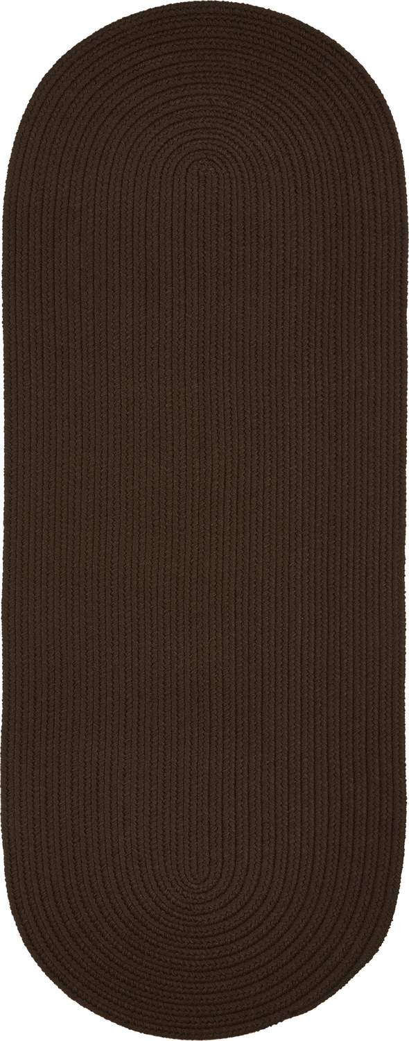 rhody solid poly s011 brown rug