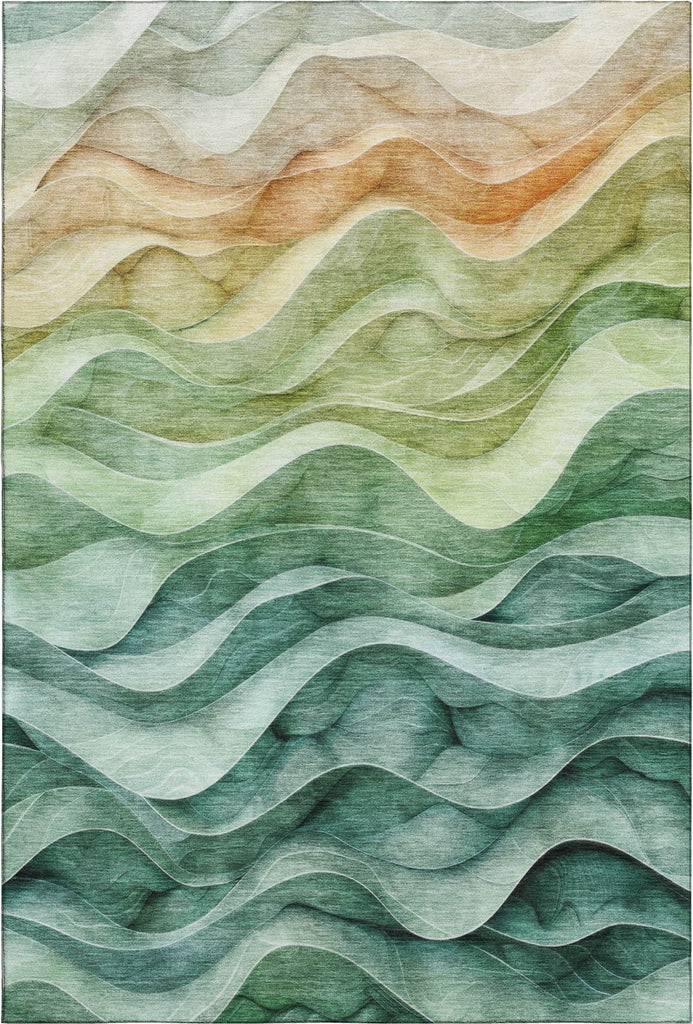 dalyn pacifica pa4 teal rug