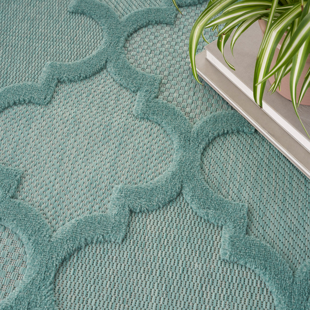 nourison easy care nes01 aqua teal rug