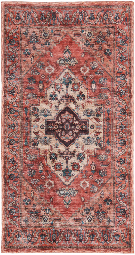 nourison grand washables grw03 rust multicolor rug