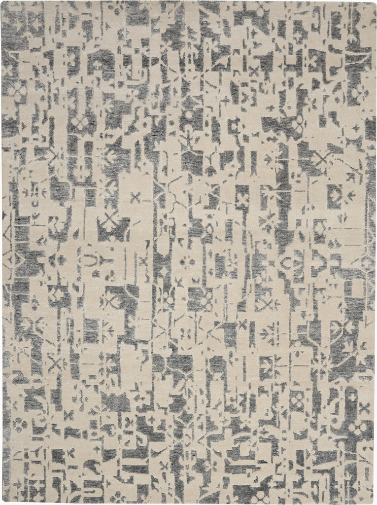 nourison silk shadows sha19 ivory grey rug