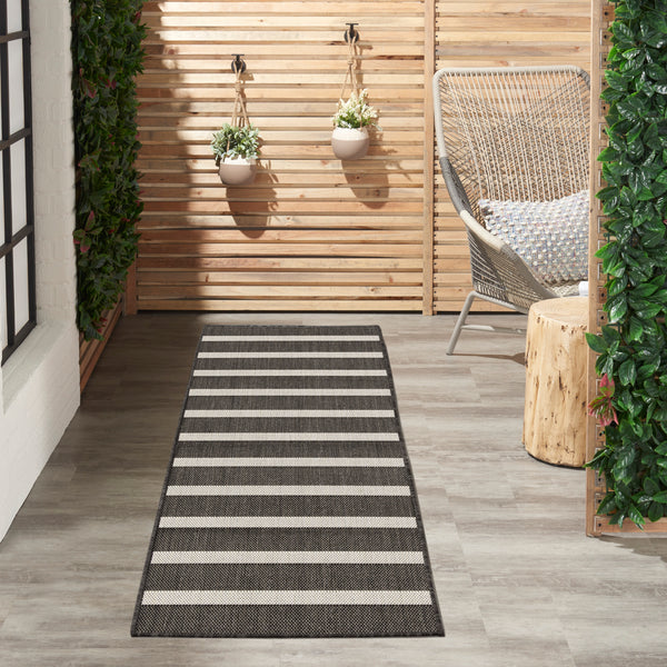 nourison positano pos03 black ivory rug