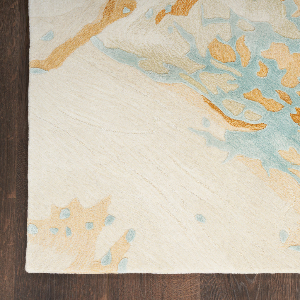 nourison prismatic prs36 sand blue rug