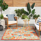 nourison aloha alh17 red multicolor rug