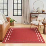 nourison nourison essentials nre02 brick ivory rug