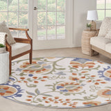 nourison aloha alh17 ivory blue rug