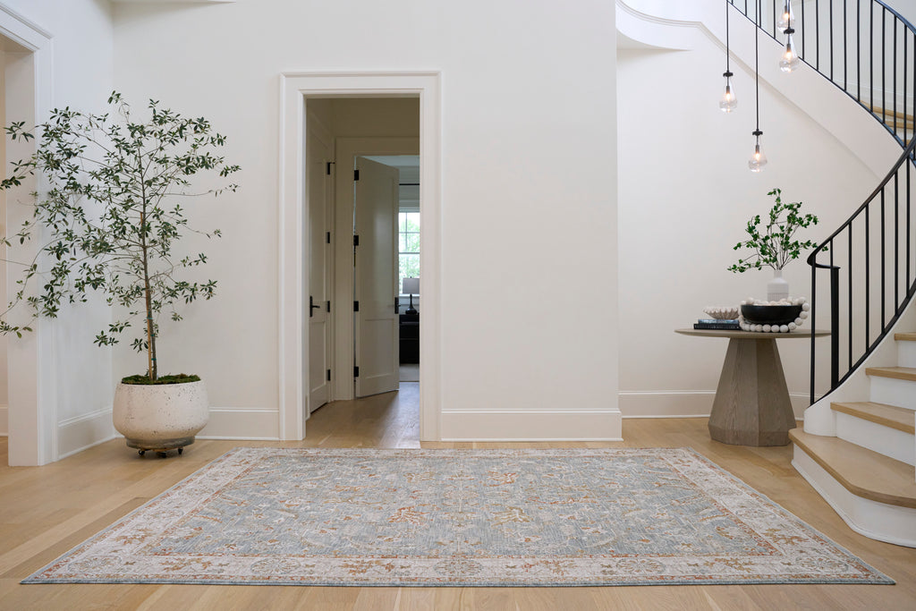 nourison infinite ift01 blue ivory rug