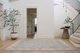 nourison infinite ift01 blue ivory rug