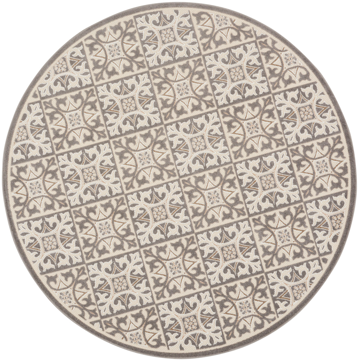 nourison aloha alh34 ivory grey rug