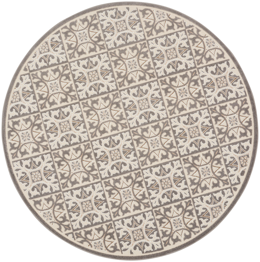 nourison aloha alh34 ivory grey rug