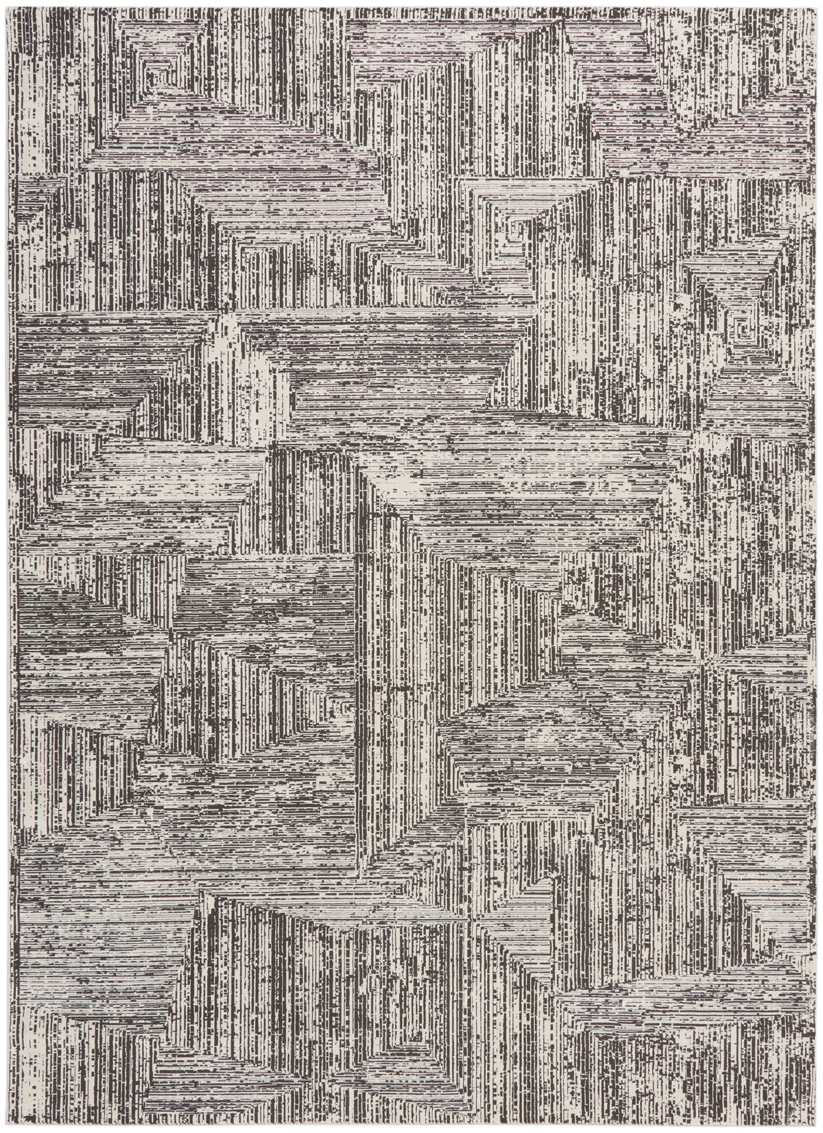 nourison ck024 irradiant irr01 cream black rug