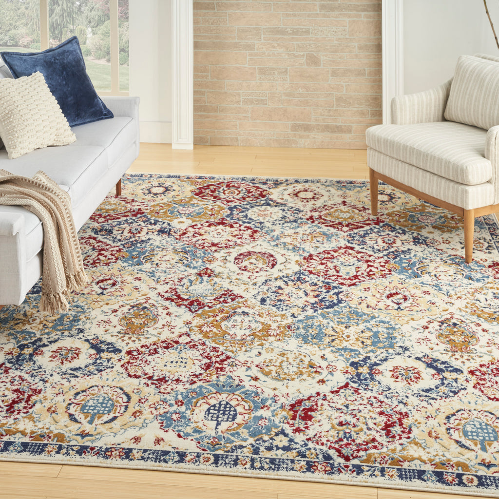 nourison grafix grf31 blue multicolor rug