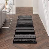 nourison grafix grf41 black white rug