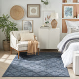 nourison easy care nes01 navy blue rug