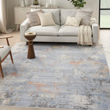 nourison abstract hues abh01 grey blue rug