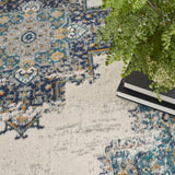 nourison passion psn03 ivory grey blue rug