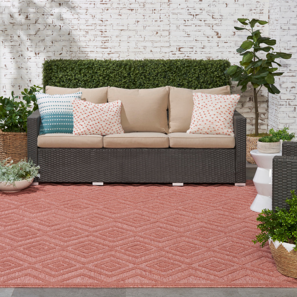 nourison versatile nrv01 coral orange rug