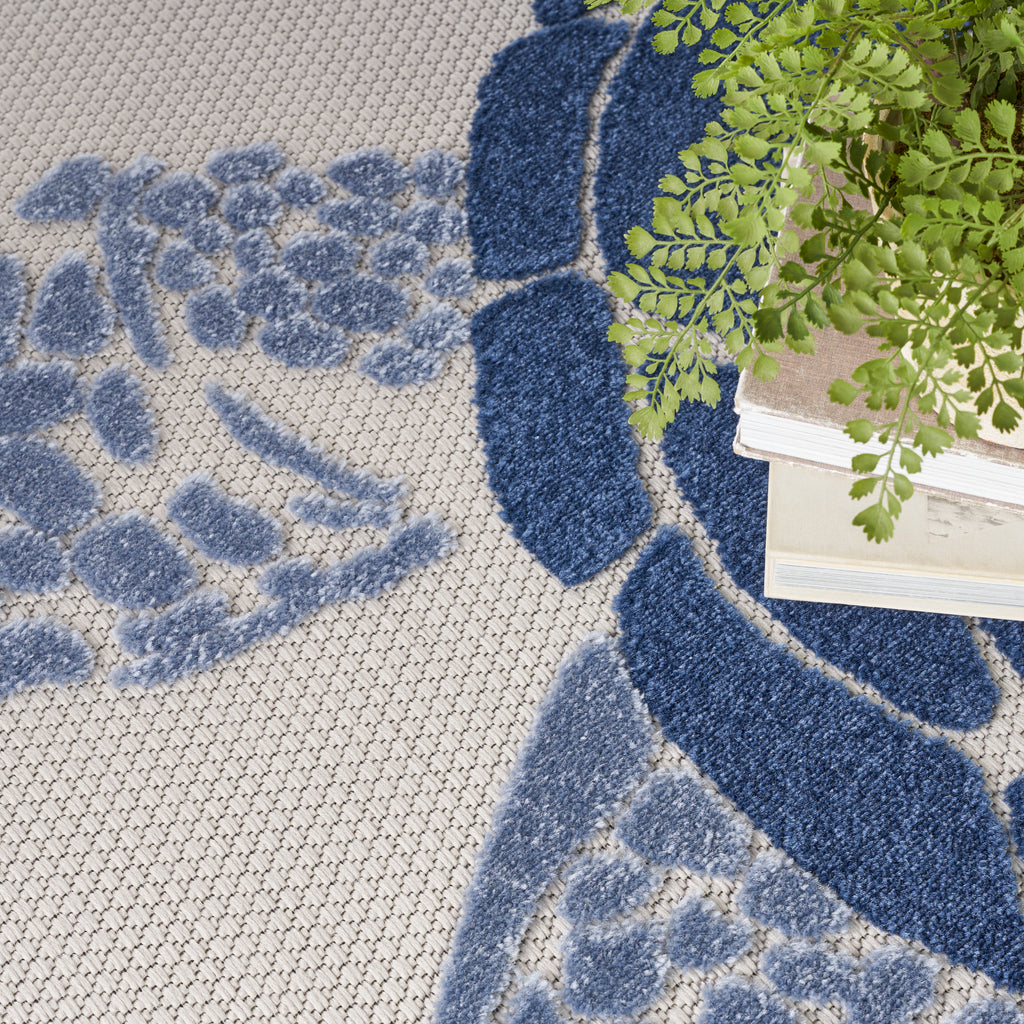 nourison aloha alh27 navy blue rug