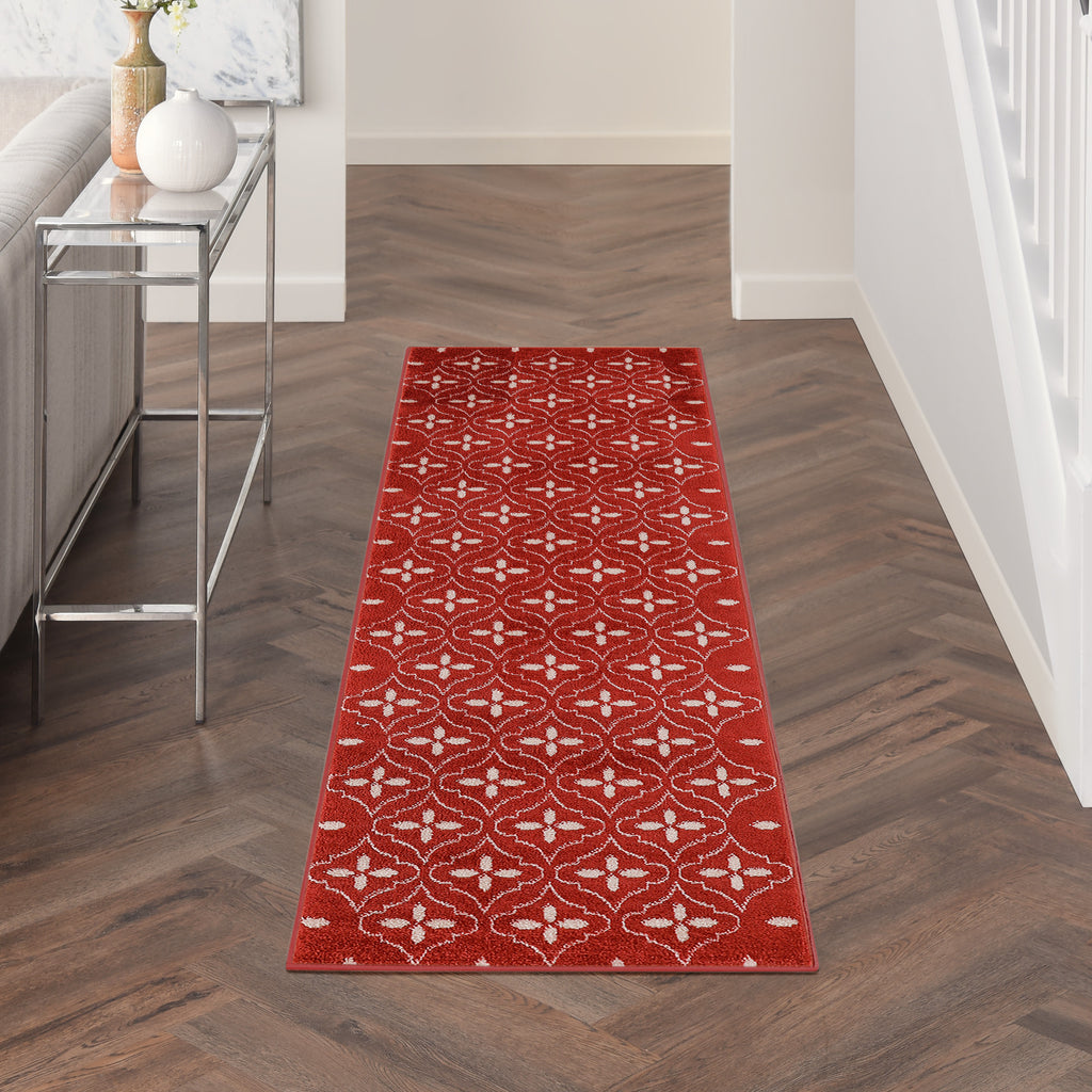nourison nourison essentials nre04 brick ivory rug