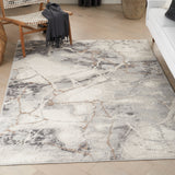 nourison elation etn13 ivory grey rug